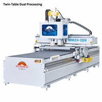 Routeur CNC double table MAMIMAC avec PLC, machine de nesting à double station haute productivité pour armoires MM2H-D2H