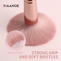 Kit de pinceaux de maquillage de voyage végétalien de luxe personnalisé marque privée pinceaux de maquillage rose à manche durable personnalisé