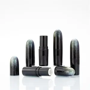 Custom Logo Black Empty Lipstick Tube 12.1mm Bullet Lipstick Tube Container Cosmetic Lipstick Packaging