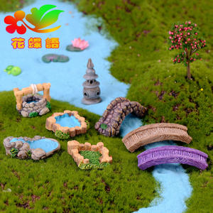 Buena calidad chenjun paisaje Retro resina antigua escena decoración West Lake <span class=keywords><strong>faro</strong></span> bien piscina puente hierba que fluye - Product Image 2