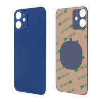Verre arrière grand trou pour iPhone x 12 12mini 12 pro max 8 8P x xr xs max 11 pro max SE2 verre de couverture arrière avec autocollant porte de batterie