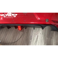Alerón Trasero para Coche HS MK7.5, Aspecto de Fibra de Carbono, con Luz de Freno LED, Difusor Trasero para VW Golf 7.5, Actualización a Golf TCR