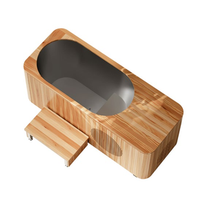 Baignoire de plongée froide de qualité commerciale avec refroidisseur et filtre, en acier inoxydable et cèdre rouge, pour l'extérieur - Product Image 4