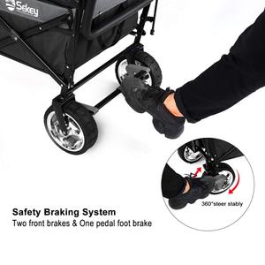 Xe đẩy em bé ngoài trời có mái che gấp gọn, tùy chỉnh chất liệu vải 600D, tải trọng 80kg, kích thước 122*55*109cm, 1 cái/thùng, kích thước thùng 20cm*5cm (đường kính) - Product Image 5