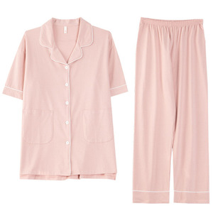 Set <span class=keywords><strong>pigiama</strong></span> in <span class=keywords><strong>cotone</strong></span> da <span class=keywords><strong>donna</strong></span> set <span class=keywords><strong>pigiama</strong></span> e pantaloni personalizzati a maniche corte - Product Image 3