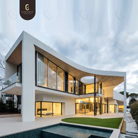 Services de design d'intérieur de restaurant de luxe moderne haut de gamme pour architecture minimaliste, salle à manger de villa, rendu 3Dmax