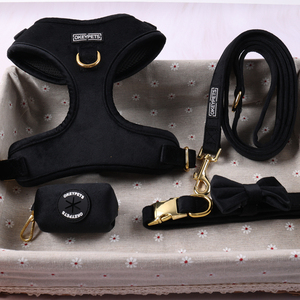Nuevo arnés de terciopelo de moda para perros, herrajes de Metal personalizados duraderos de alta calidad, conjunto de Correa y arnés para <span class=keywords><strong>collar</strong></span> de perro mascota - Product Image 5