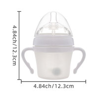Biberon en PPSU et silicone sans BPA avec poignée confort anti-reflux et tétine souple et flexible pour l'apprentissage de la propreté des nouveau-nés et plus