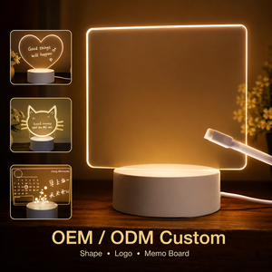 ป้ายอะคริลิคสั่งทำพิเศษ ของที่ระลึก ไฟ LED สำหรับเขียนข้อความ ของตกแต่งส่วนตัวสำหรับงานอีเว้นท์ - Product Image 1