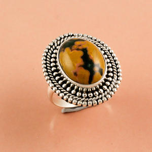 แหวนเงินสเตอร์ลิง925ออกแบบเป็นเอกลักษณ์ของผู้หญิงเครื่องประดับแฟชั่นทำมือด้วยพลอยธรรมชาติ925เครื่องประดับเงิน - Product Image 4