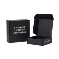 Boîte cadeau en carton ondulé personnalisée pour l'expédition de vêtements recyclés, boîte en carton couleur personnalisable, boîtes en papier noir pour envoi postal