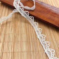 Accessoires pour vêtements, dentelle de broderie de code à barres en fil fin en polyester, dentelle de code à barres latérale, dentelle soluble dans l'eau