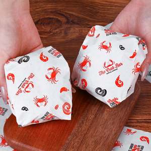 Papier à hamburger jetable personnalisé, résistant à la graisse, papier ciré résistant à l'huile pour l'emballage alimentaire - Utilisation pour gâteaux, pizzas, collations, pain - Product Image 3