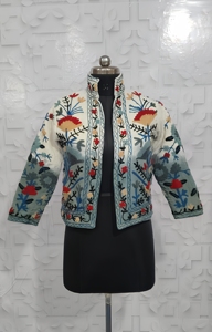 Chaqueta larga Tie Dye Suzani TNT para mujer, estilo bohemio, gitano, Crewel, ideal para primavera, festivales, regalo especial. - Product Image 4