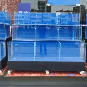 Meerlaags vierkant glazen milieuvriendelijk gekoeld viskom |   100L-500L Transparant Energiebesparend Aquarium - Product Image 3