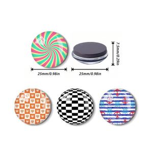 Aimant de réfrigérateur créatif 3D géométrique rond avec verre cristal, décoration de tableau blanc pour porte de réfrigérateur - Product Image 5