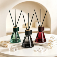 Diffuseur en verre Kvs sans flamme pour huiles essentielles, désodorisant de salle de bain, éliminateur d'odeurs, parfum longue durée, bâtonnets de diffusion