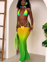 Tenues personnalisées pour le lundi du Carnaval de Trinité-et-Tobago, Jouvert Outfits, ensemble 2 pièces avec string à motif uni, maillot de bain imperméable en polyester/nylon