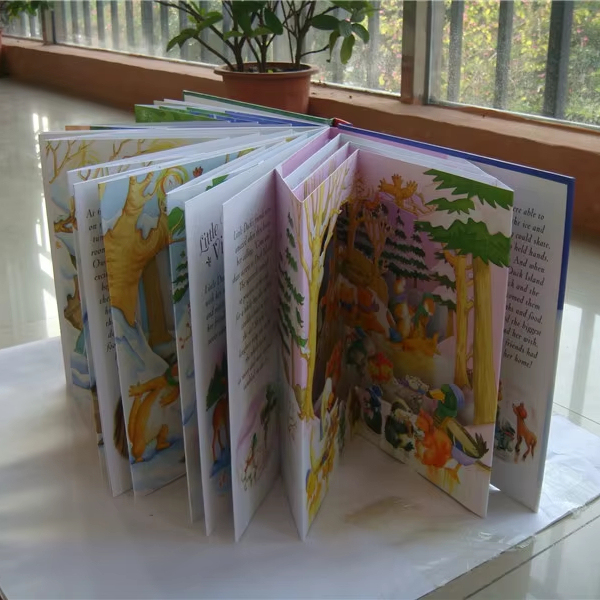 Fast Customization Perfect Binding A5 Recycled Paper Duplex Board 3D Pop-up Kids Story Book Printing