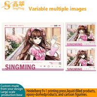 Carte lenticulaire en acrylique personnalisée, carte postale lenticulaire NFC, ticket, impression 3D à effet de bascule, taille et design personnalisés, vente en gros