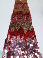 Meilleures ventes : Tissu de performance pour robe de femme, 100% Polyester, léger, multicolore, avec broderie de perles et paillettes 9+18mm