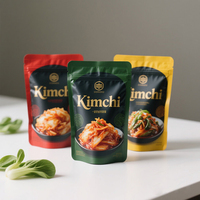 Pochette debout imprimée numérique de qualité alimentaire personnalisée cornichon stockage trois côté joint emballage sac Kimchi