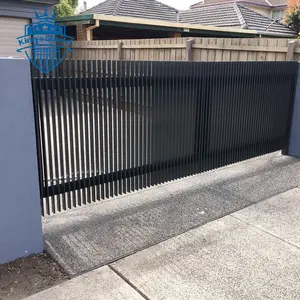 Hot Selling 3D Fence Garden Black Powder Coated Australia Type Aluminum Vertical Blade Fencing Aluminium Fence For Home Garden