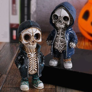 Niedliche Kopfs tatue Indoor Outdoor Tischplatte Figur Skulptur Modell für Halloween Schreibtisch Dekor - Product Image 4