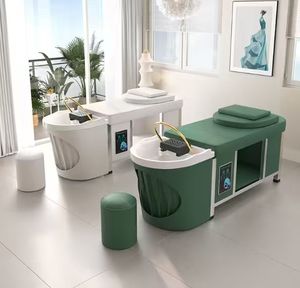 Lit de lavage capillaire en acier inoxydable pour salon de coiffure, lit de soin du cuir chevelu exclusif pour salon de beauté et centre de santé - Product Image 1