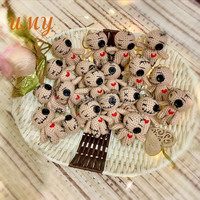 Porte-clés en peluche amigurumi fait main pour Halloween, poupée vaudou, jouets en crochet personnalisés en coton écologique