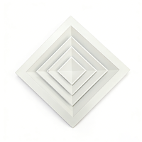Diffuseur de plafond en aluminium minimaliste moderne à 4 voies pour la maison et les boutiques, installation esthétique