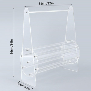 Rak Penyimpanan Multifungsi Dapat Diputar, Penyangga <span class=keywords><strong>Display</strong></span> Jepit Rambut Akrilik - Product Image 4