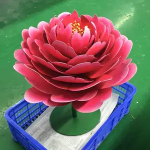 Customized Made Metal Big Flower Sculpture Vivid Flower Decoration