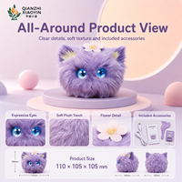Chat électronique en peluche IA, triple personnalité, divination, capteur tactile, plus de 80 langues, clonage vocal, longue durée