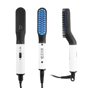 Electric Beard Heated Brush Kit Hair Straightener Straightening Men Quick Styler Beard Comb