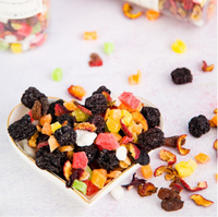 Rum Gearomatiseerde Fruit Thee Gemengd Gedroogd Fruit Bloemen Thee Met Blauwe Bessen Raspberry