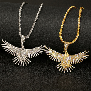 Collar con Colgante de Águila Estilo Romano Vintage con Circonita Incrustada y Baño de Oro <span class=keywords><strong>Real</strong></span> PVD sobre Cadena de Serpiente para Hombre - Product Image 3