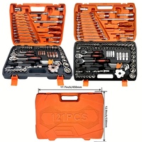 121 pièces réparation automatique bricolage passionné ensemble clé à cliquet rapide tournevis douilles OEM étui rigide Bit outils à main perceuses pour la maison