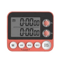 Timer Dapur Digital 2 Saluran Layar LCD Besar dengan Magnet