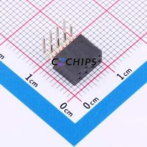 XDM200-2-04-W-6.35-G0 Pin Socket Bent Lead Through Hole,P=2mm Connector 2x4P 2mm Square Hole Right Angle Insert - Product Image 1