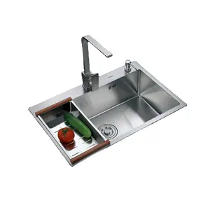 Hot bán hộ gia đình thủ công bồn rửa nhà bếp an toàn 304 thép không gỉ chống vi khuẩn Sinks được sử dụng trong nhà bếp