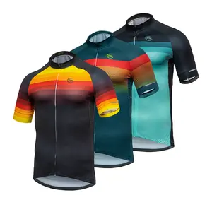 夏の卸売カスタムデザイン低レート耐久性のあるバイクジャージー男性女性高品質高速配信サイクリングシャツ