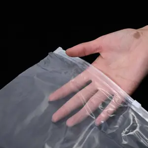 ODM OEM Reusable T Shirt Pouches LDPE Clear Plastic Zipper Bag Packaging