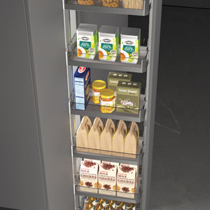 Panier coulissant Unihopper, grand format, profond, 6 niveaux, grande capacité, organisateur de réfrigérateur, style rectangulaire moderne - Product Image 1