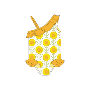 <span class=keywords><strong>Maillot</strong></span> <span class=keywords><strong>de</strong></span> <span class=keywords><strong>bain</strong></span> une pièce premium pour bébé fille en Spandex et Nylon, bretelles réglables, volants, imprimé floral - Product Image 4