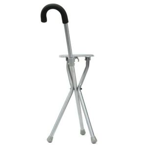 Bastón con asiento, taburete de trípode, silla de bastón portátil para caminar, plegable, ligero, portátil, 2 en 1, bastón de invierno GAOBO - Product Image 2