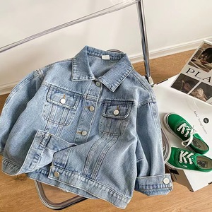 Veste en jean coréenne de haute qualité pour enfants, avec broderie florale fantaisie pour filles, idéale pour l'automne - Product Image 5