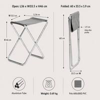 Tabouret de pêche pliable simple et moderne en aluminium, chaise pliante ultralégère mini pour le camping et l'extérieur