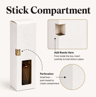 Boîte en papier kraft personnalisée avec logo imprimé pour flacon diffuseur à bâtonnets, avec séparateur, pour coffret cadeau, vente en gros