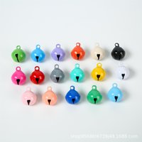 Clochettes en métal colorées de 14 mm, petites clochettes artisanales pour la fabrication de bijoux DIY, décoration de Noël, breloques pour collier d'animal, en vrac, sans plomb